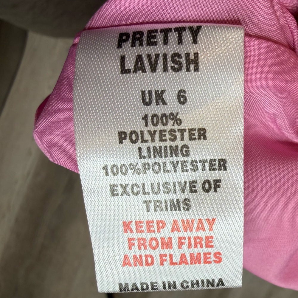 Pretty Lavish Josephine knot-detail woven midaxi dress Candy pink Women’s 2 XS - Picture 9 of 16
